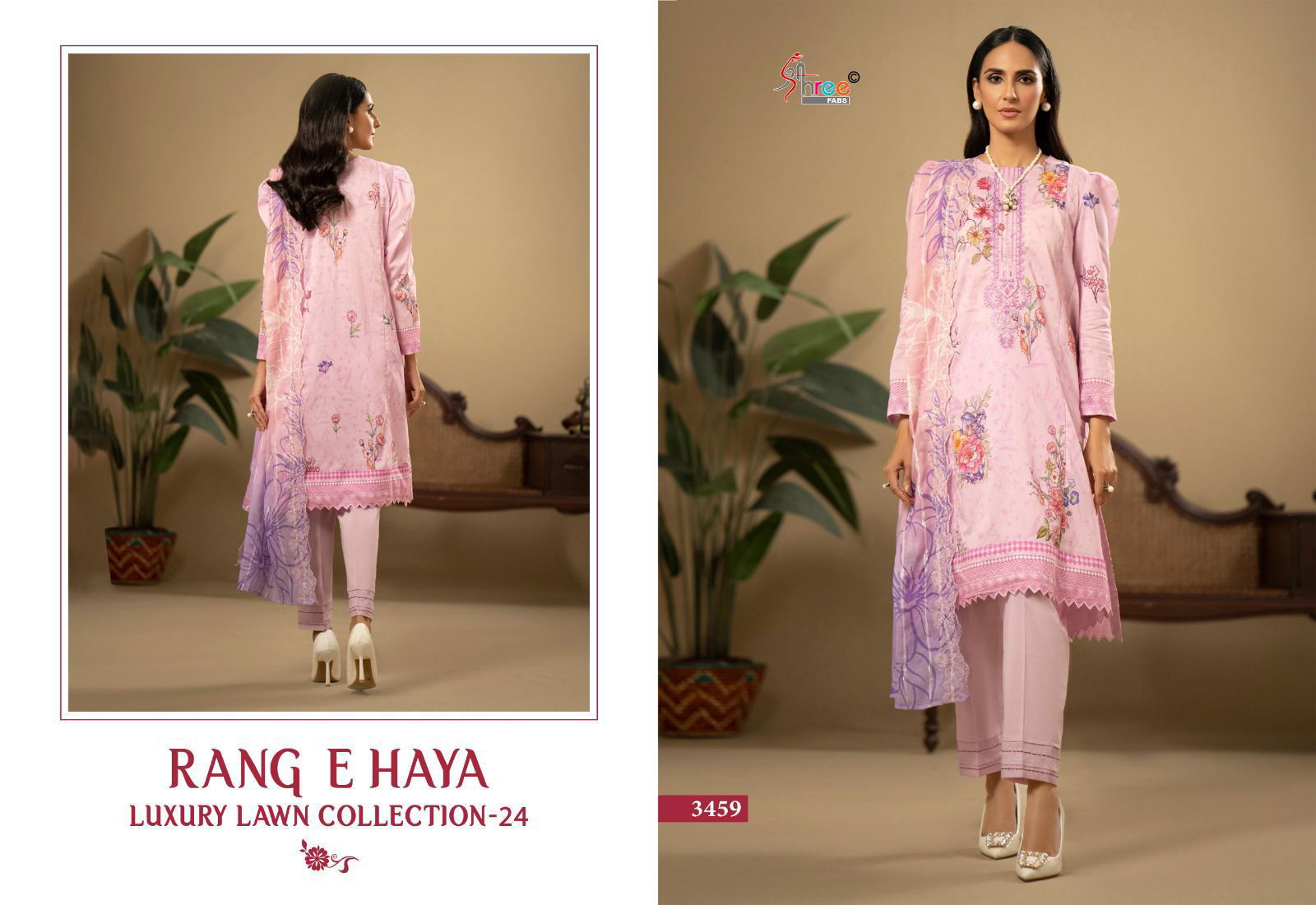 Rang E Haya Luxury Lawn Collection Vol 01 By Shree Pure Cotton Pakistani Suits Wholesale Market In Surat
 